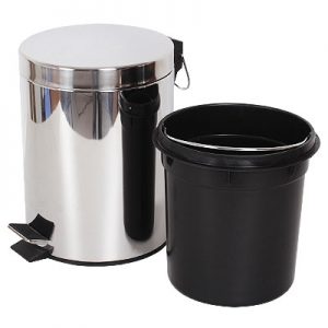 Thùng rác inox đạp chân tròn 12L