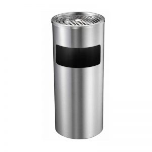 Thùng rác inox gạt tàn Ø30x61cm