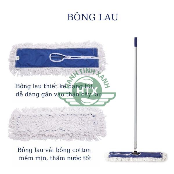 Bông lau cây lau sàn khô được làm từ sợi bông cotton cao cấp, thấm nước nhanh