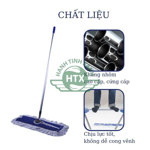 Cán cây lau sàn làm từ nhôm cao cấp, chịu lực tốt