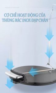 Thùng rác inox đạp chân 30L