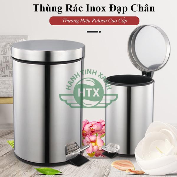 Thùng rác inox đạp chân 30L