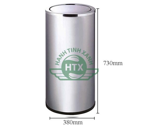 Thùng rác inox trắng