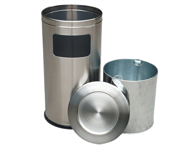 Thùng rác inox trắng văn phòng