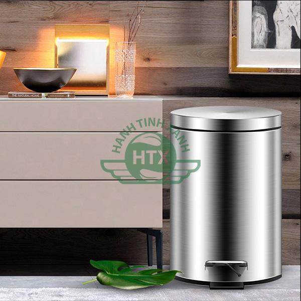 Thùng rác inox đạp chân 5L