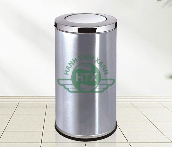 Thùng rác inox tròn nắp lật