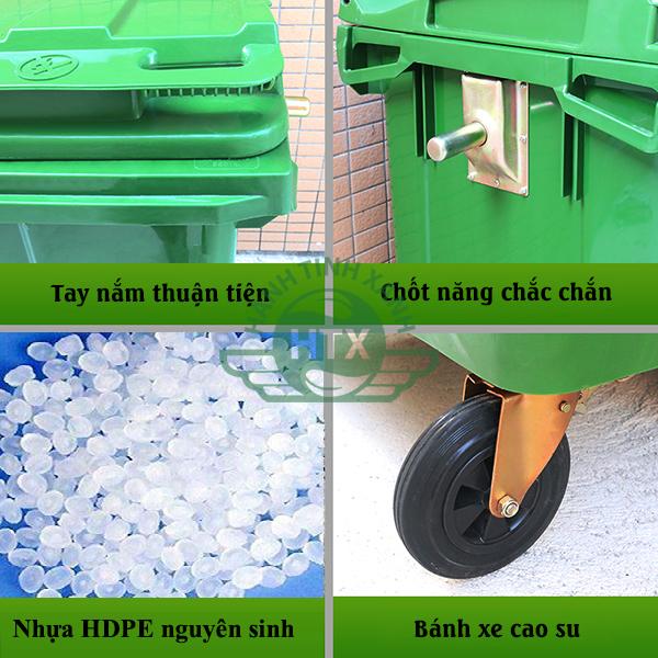 Thùng rác nhựa HDPE 660 lít