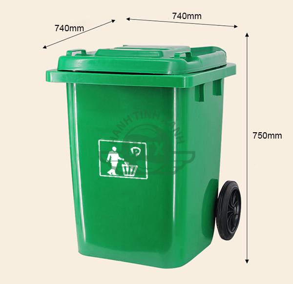 Thùng rác nhựa HDPE 80 lít