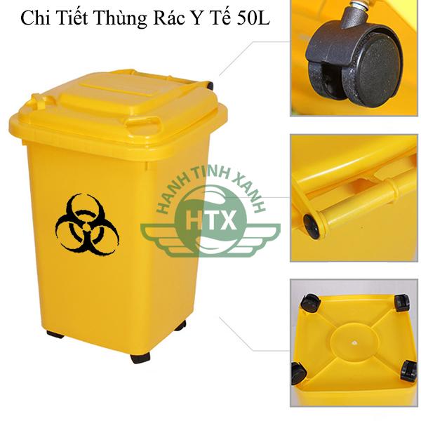 Thùng rác y tế 50L