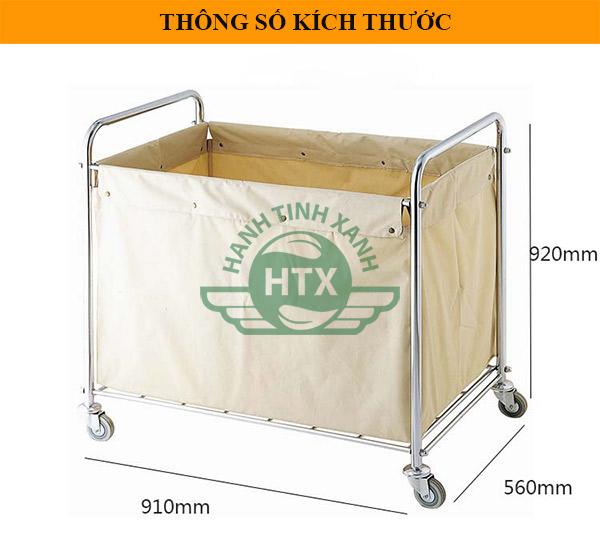 Kích thước xe giặt là bằng inox