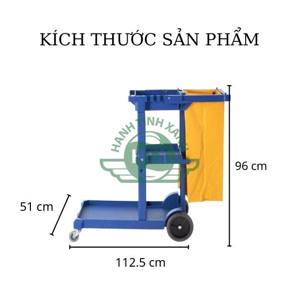 Kích thước sản phẩm dọn vệ sinh công nghiệp 3 tầng