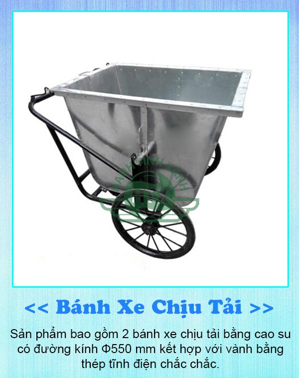 Xe thu gom rác bằng tôn 400 lít