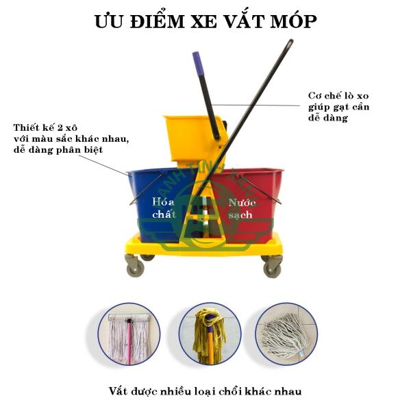 Xe vắt móp đôi 34 lít