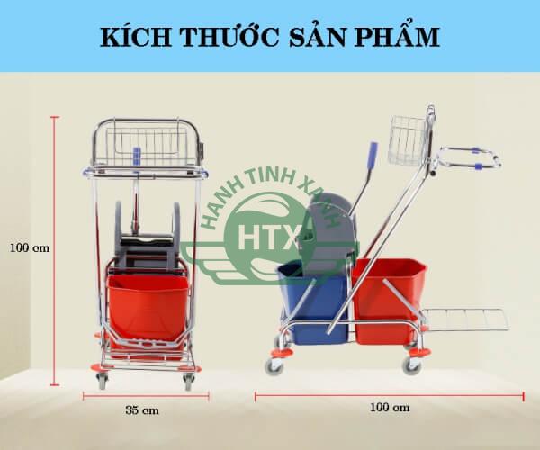 Kích thước xe vắt móp 34 lít