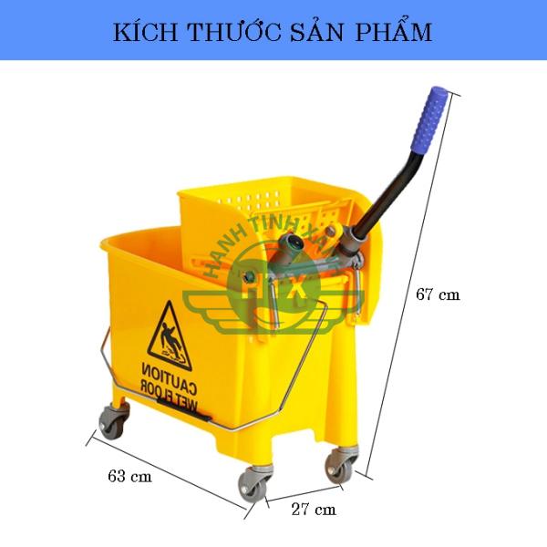 Chi tiết kích thước xe vắt móp công nghiệp