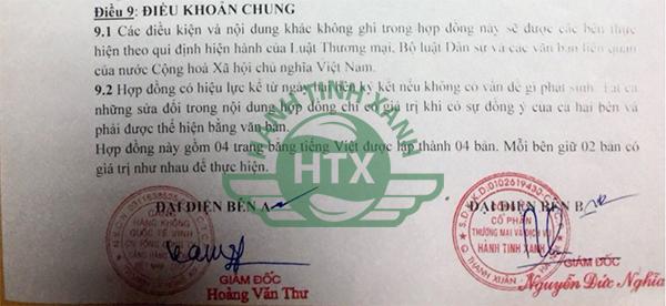 Hợp đồng được ký kết thành công giữa hai bên dự án thùng rác cảng hàng không quốc tế Vinh