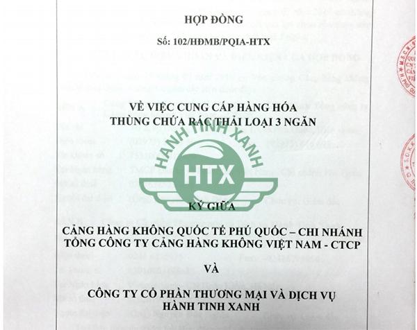 Cảng hàng không quốc tế Phú Quốc lựa chọn thùng rác nhựa 3 ngăn Paloca của công ty Hành Tinh Xanh