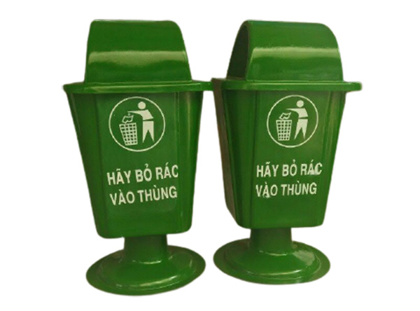 Thùng rác composite chân nhựa dung tích 50L cao cấp