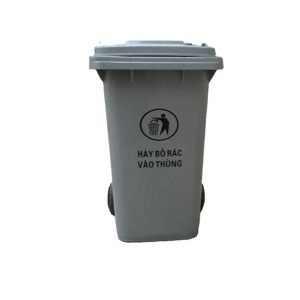 Thùng rác nhựa 100L màu ghi