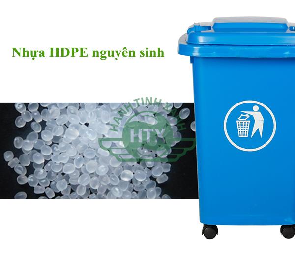 Thùng rác nhựa 60L màu xanh dương