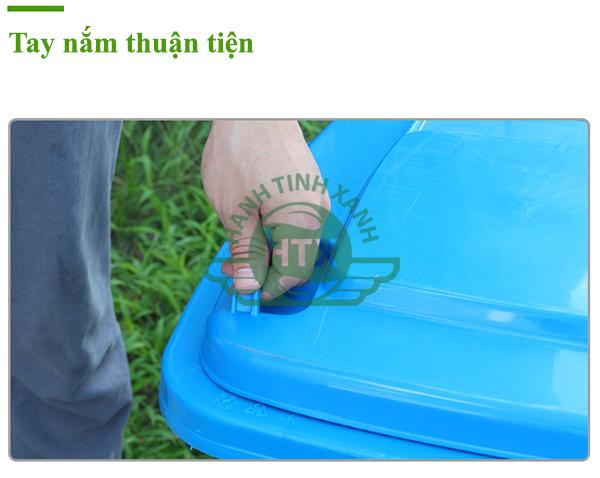 Thùng rác nhựa 60L màu xanh dương