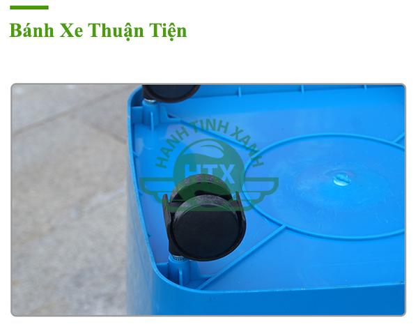 Thùng rác nhựa 60L màu xanh dương