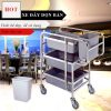 Xe thu gom thức ăn thừa khung inox