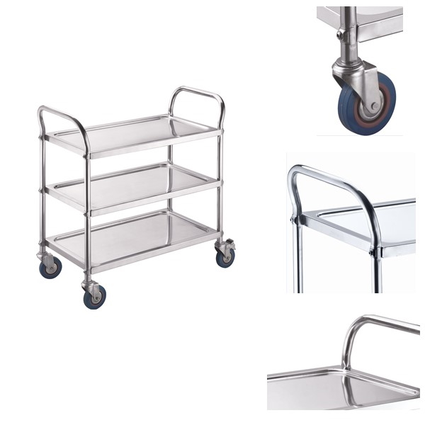 Đặc điểm của xe phục vụ inox trắng