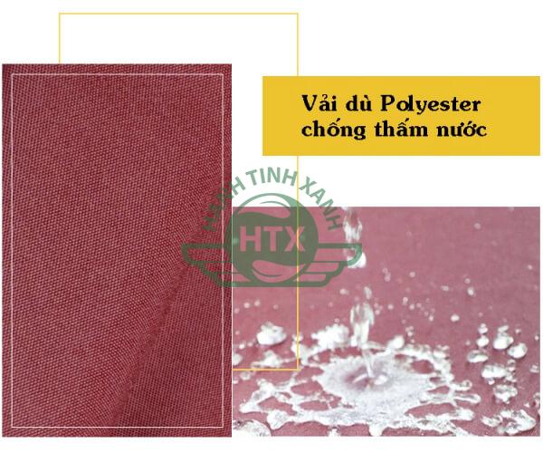 Vải dù chất liệu Polyester chống thấm nước tốt