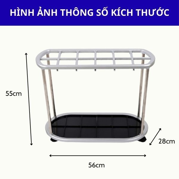 Thông số kỹ thuật giá để dù