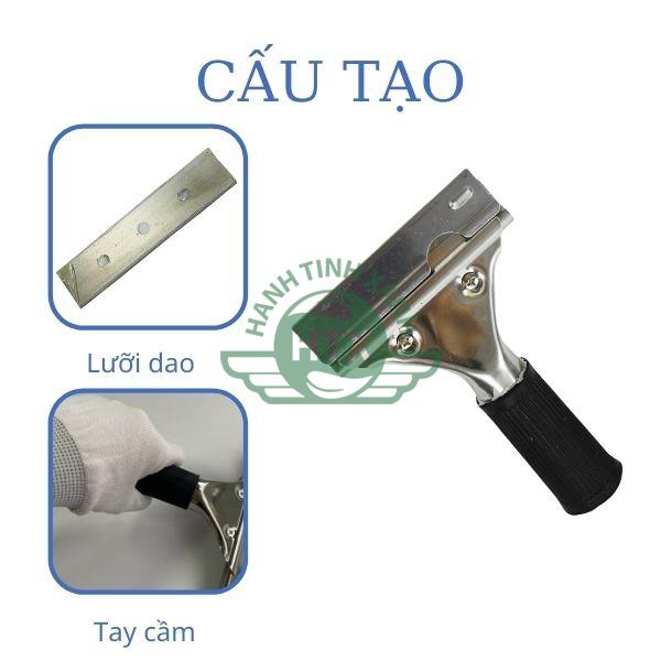 Cấu tạo của bộ dao inox làm sạch kính