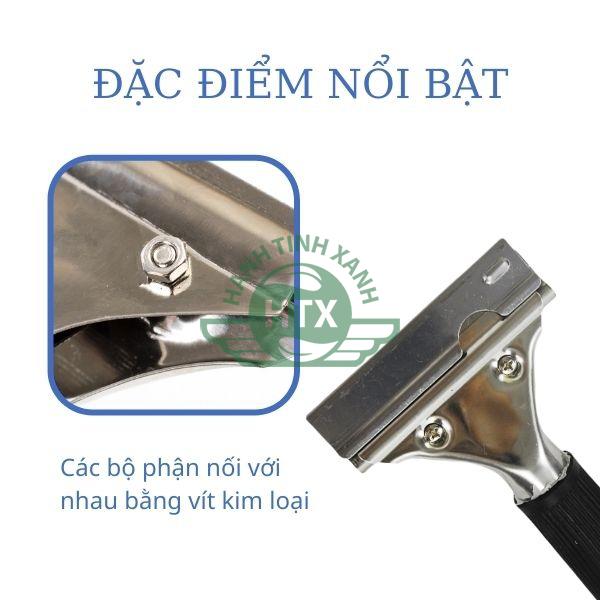 Các bộ phận dao cạo inox ghép với nhau bởi vít kim loại