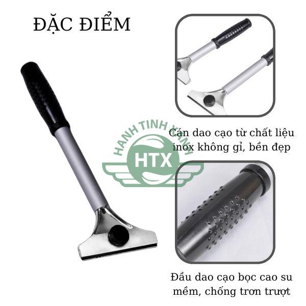 Cán dao cạo chất liệu inox sáng bóng, không gỉ, chắc chắn