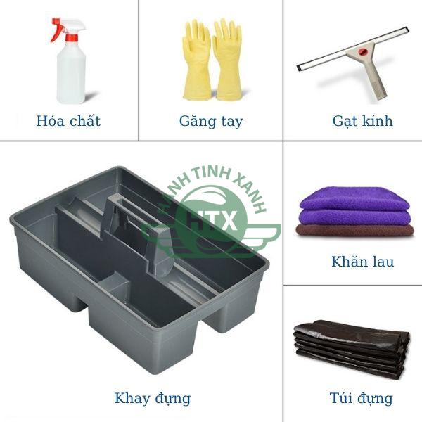 Khay đựng đồ phân chia dụng cụ vệ sinh dễ dàng