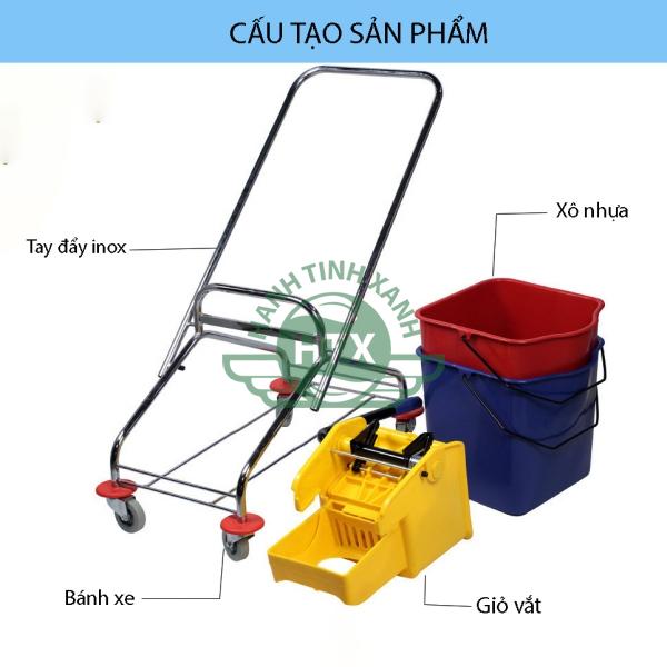 Cấu tạo của xe vắt móp 46 lít