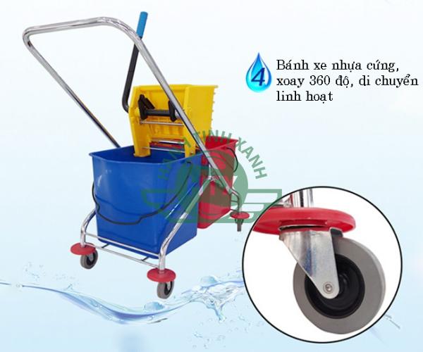 Xe vắt móp đôi khung nhựa 46L