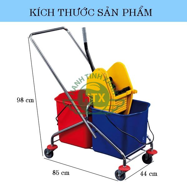 Kích thước sản phẩm xe vắt móp đôi khung nhựa