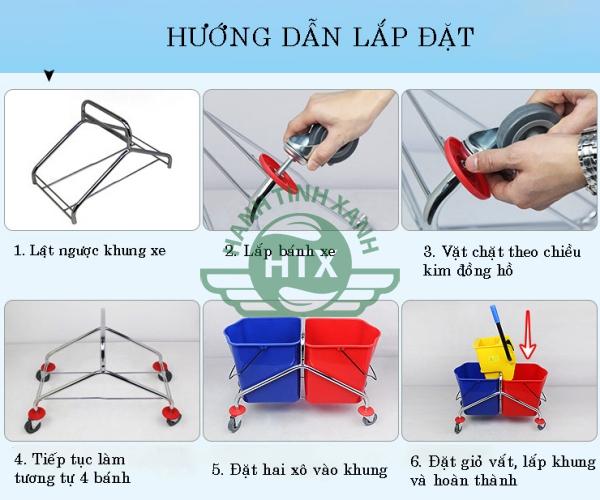 Xe vắt nước lau nhà 46L