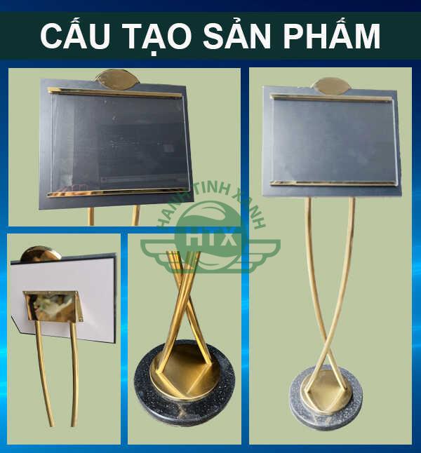 Cấu tạo chi tiết bảng menu quán cafe chân chéo