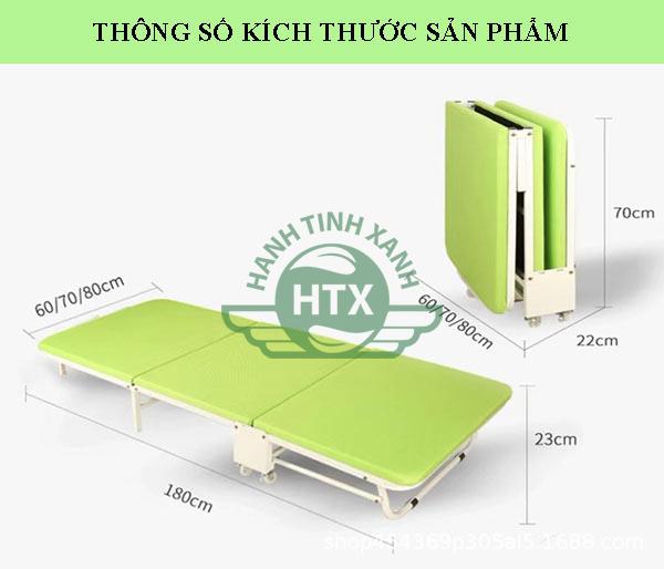 Tham khảo kích thước giường phụ gấp gọn