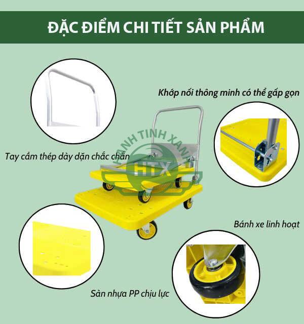 Cấu tạo sản phẩm xe đẩy hàng đa năng gấp gọn