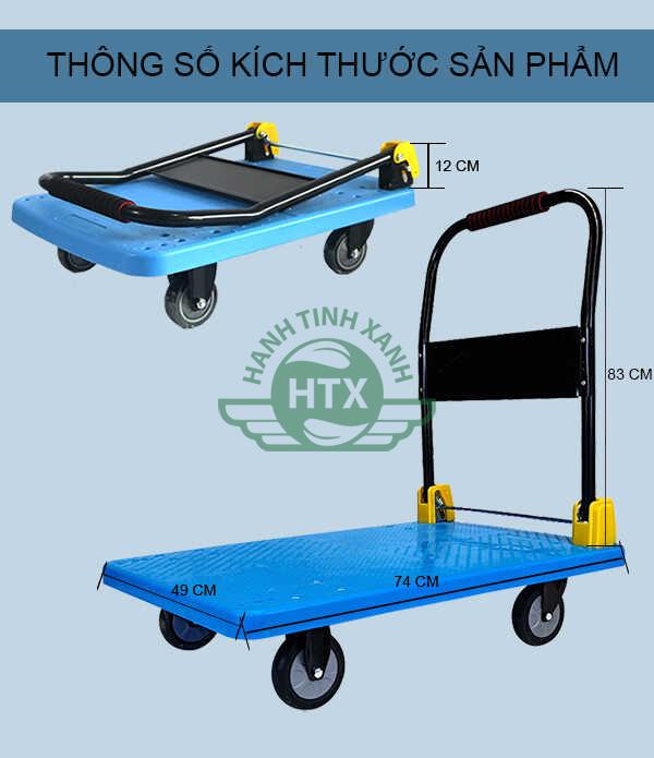 Thông tin chi tiết kích cỡ sản phẩm xe đẩy hàng bằng nhựa