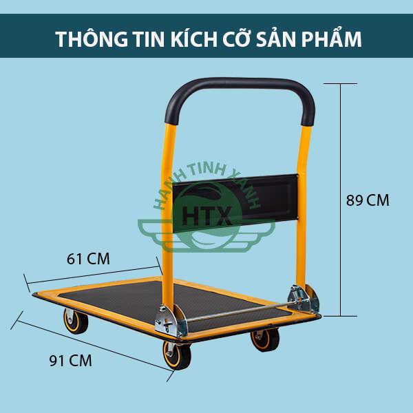 Thông số kích thước xe kéo hàng khi đang mở