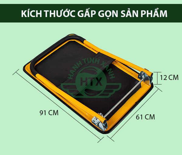 Kích thước xe kéo hàng khi gấp gọn