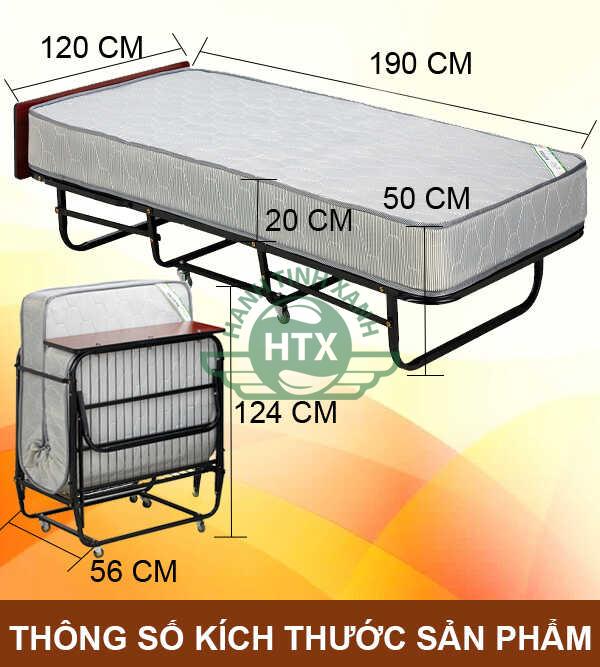 Thông số kích thước extra bed nệm lò xo