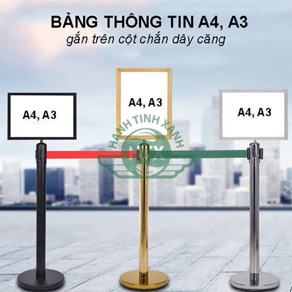 Mẫu bảng thông tin phù hợp với cột chắn dây kéo