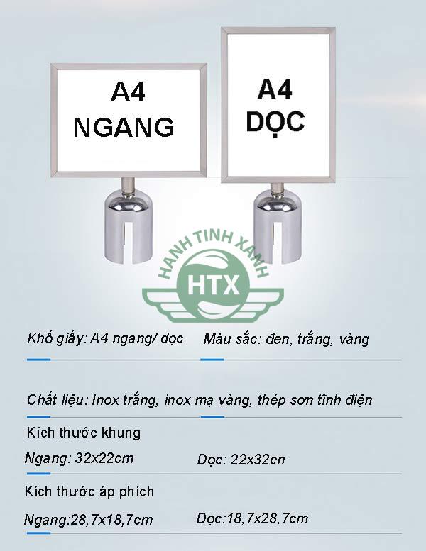 Tham khảo kích thước bảng thông tin A4