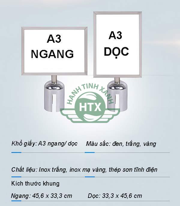 Tham khảo kích thước bảng thông tin A3