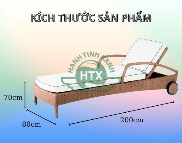 Tham khảo kích thước ghế nằm tắm nắng