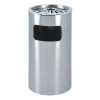 Thùng rác Inox tròn có gạt tàn Ø40